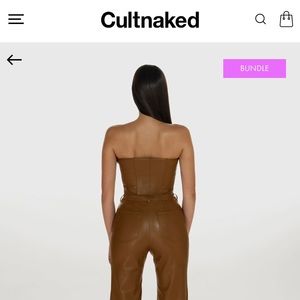 CULTNAKED Choco Killa trousers + bandeau bundle. Size medium.
